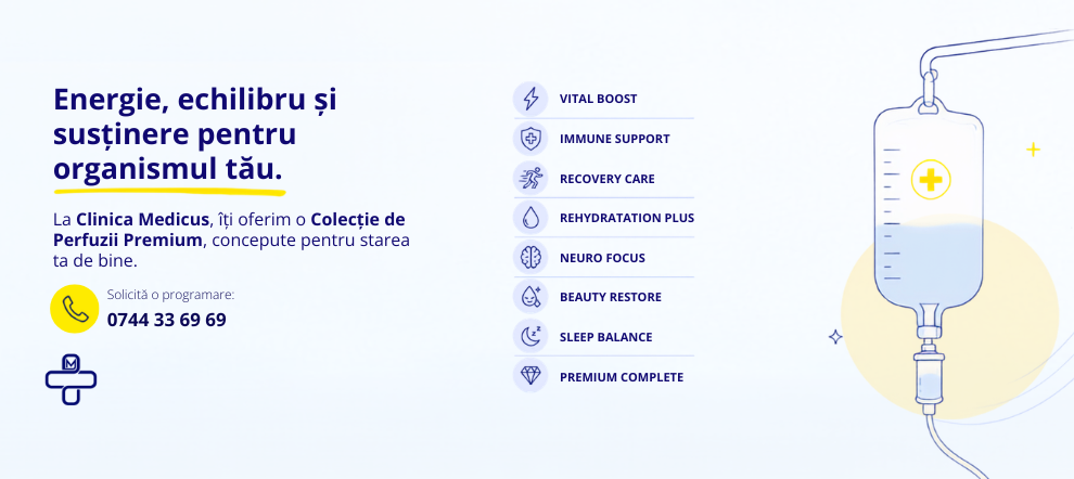 Perfuzii premium pentru energie și imunitate - Clinica Medicus Cluj-Napoca